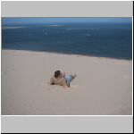 In het zand van de Dune du Pyla